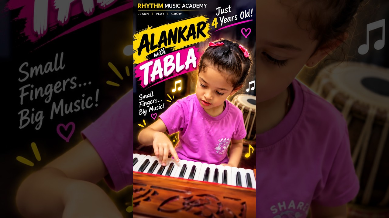 Pure talent: 3-year-old harmonium session 🎶✨ #tabla #music #harmonium Guitar Chords & Tutorial — Rhythm Music Academy Burari